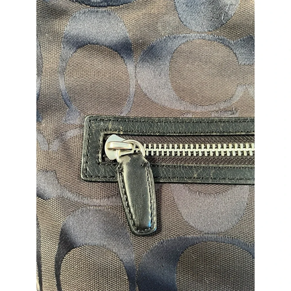 Coach Signature Legacy Leather Canvas 21149 Classic‎ Preppy Black Bag Purse